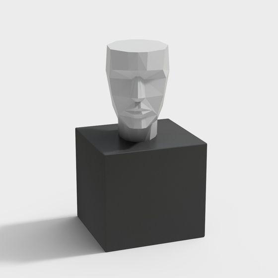 Prismatic Human Head 3D model