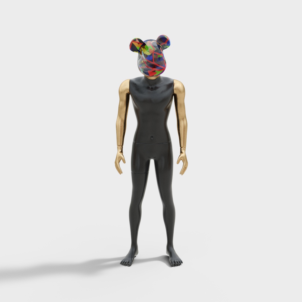 Abstract Artist 3D model for Creative Projects