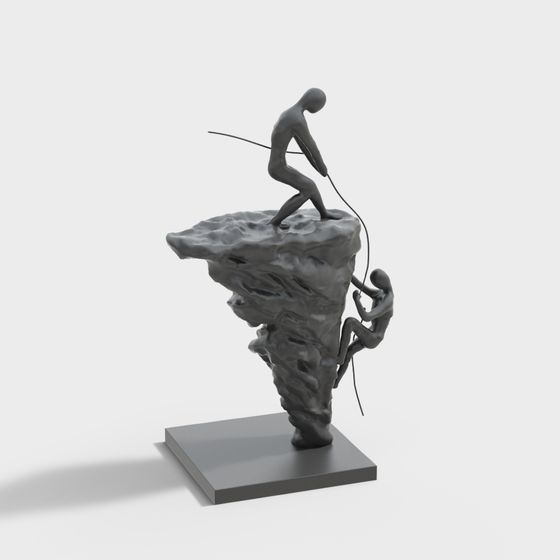 Climbers on the Cliff 3D model