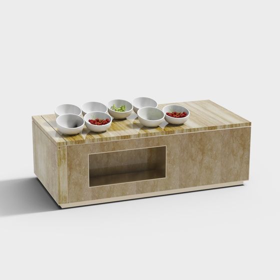 Minimalist Marble Coffee Table 3D model