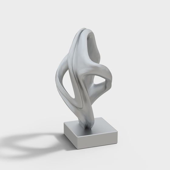 Streamlined Abstract Sculpture 3D model