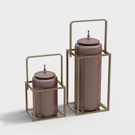 Vintage Storage Jars 3D model