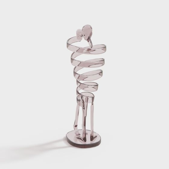 Spiral Embrace 3D model - Low Poly High Detail Design
