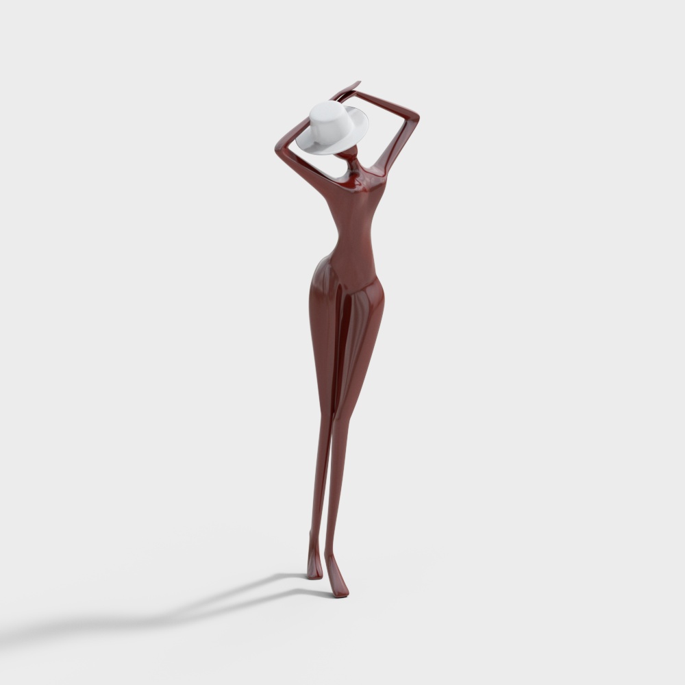 Figure sculpture with hat