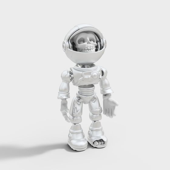 Unique Space Skeleton Robot 3D model