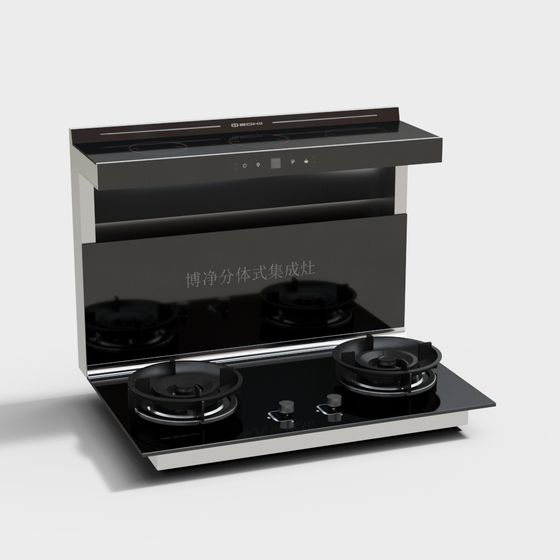 Stylish Integrative Stove 3D model for Modern Kitchens