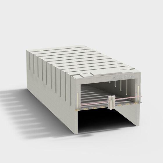 Modern Low-Polygon Parking Garage 3D model