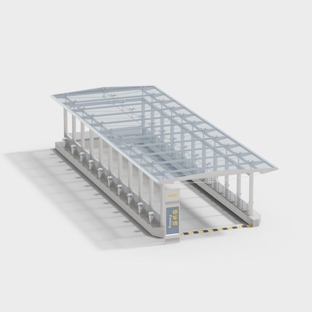 Futuristic Parking Garage 3D model