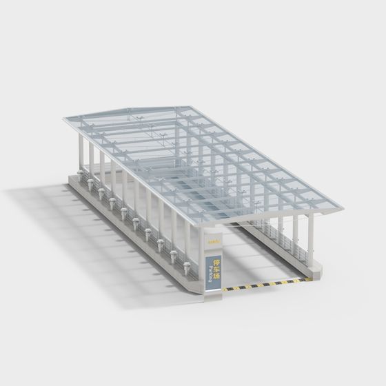 Futuristic Parking Garage 3D model for Creative Projects