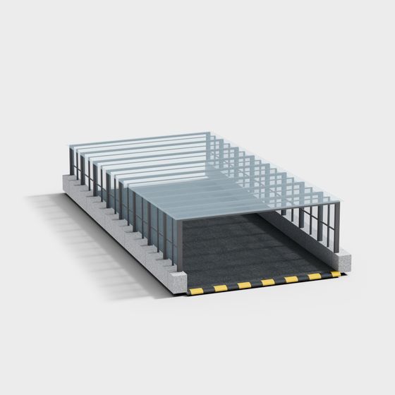 Urban Pedestrian Bridge 3D model