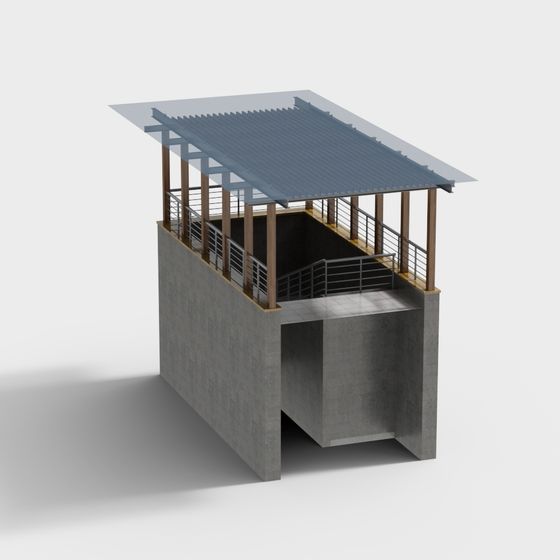 Elegant Low Poly Architectural 3D Model for Modern Design