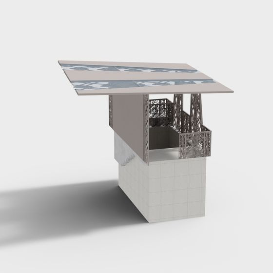 Futuristic Floating Platform 3D model for Creative Projects