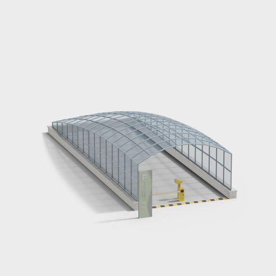 Futuristic Garage 3D model for Creative Projects