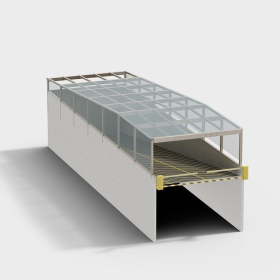 Modern High-Detail Low-Poly Bridge 3D model