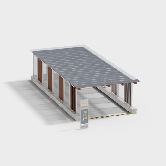 Urban Parking Lot 3D Model