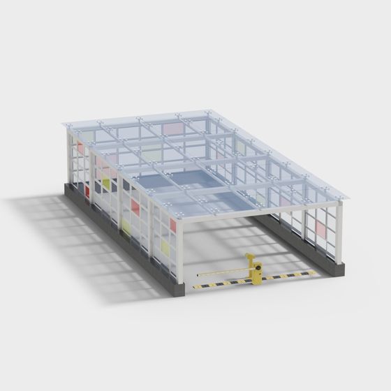 Futuristic Low-Poly Architectural 3D Model