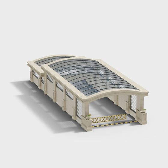 City Light Low Poly Building 3D model