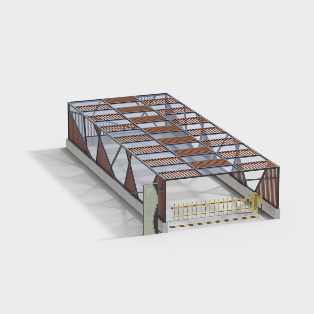 Futuristic Low-Poly Architectural 3D model