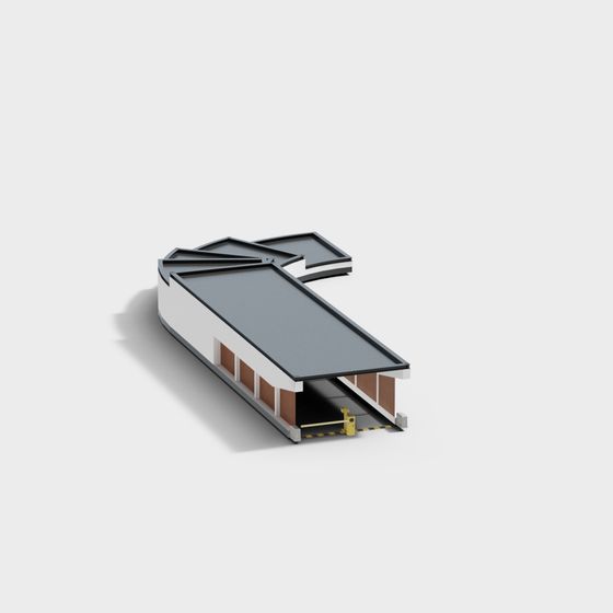 Low-Poly Modern Architectural 3D Model