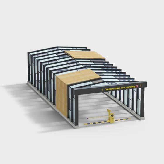 Futuristic Parking Lot 3D model