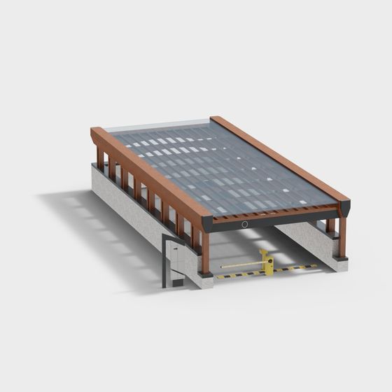 Urban Footbridge 3D model