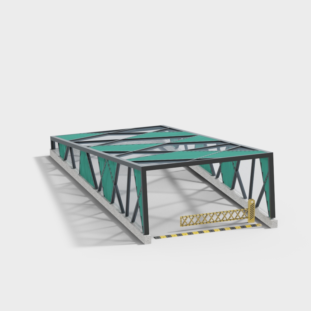 Industrial Warehouse Shed 3D model