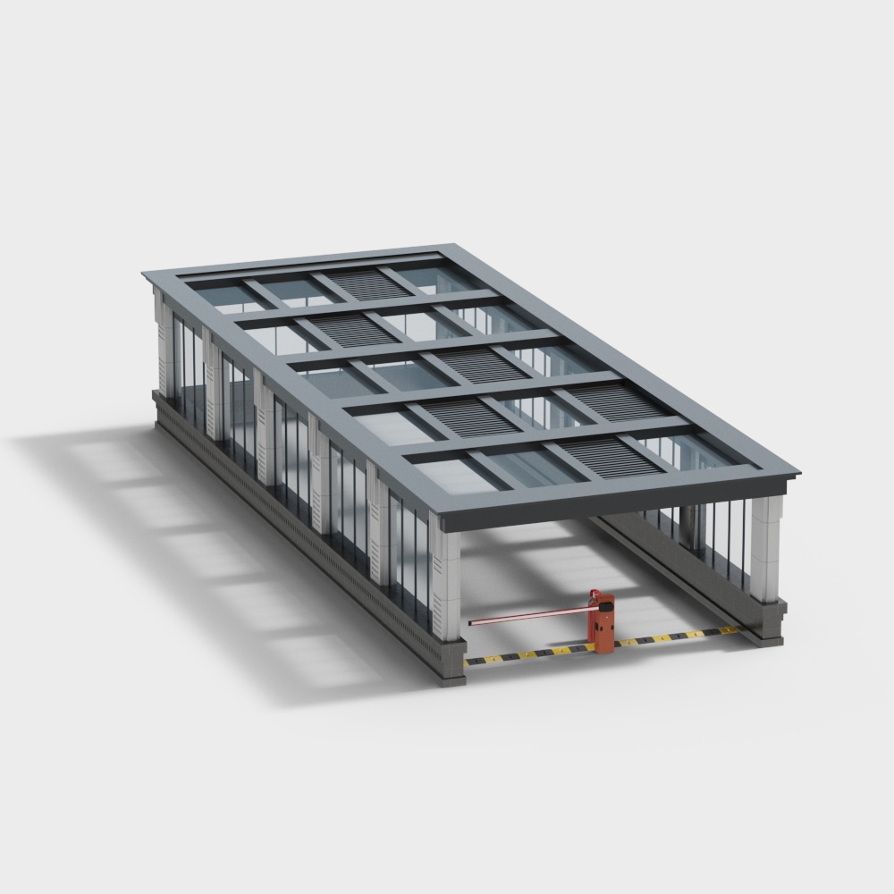 Low Poly Modern Architectural 3D Model