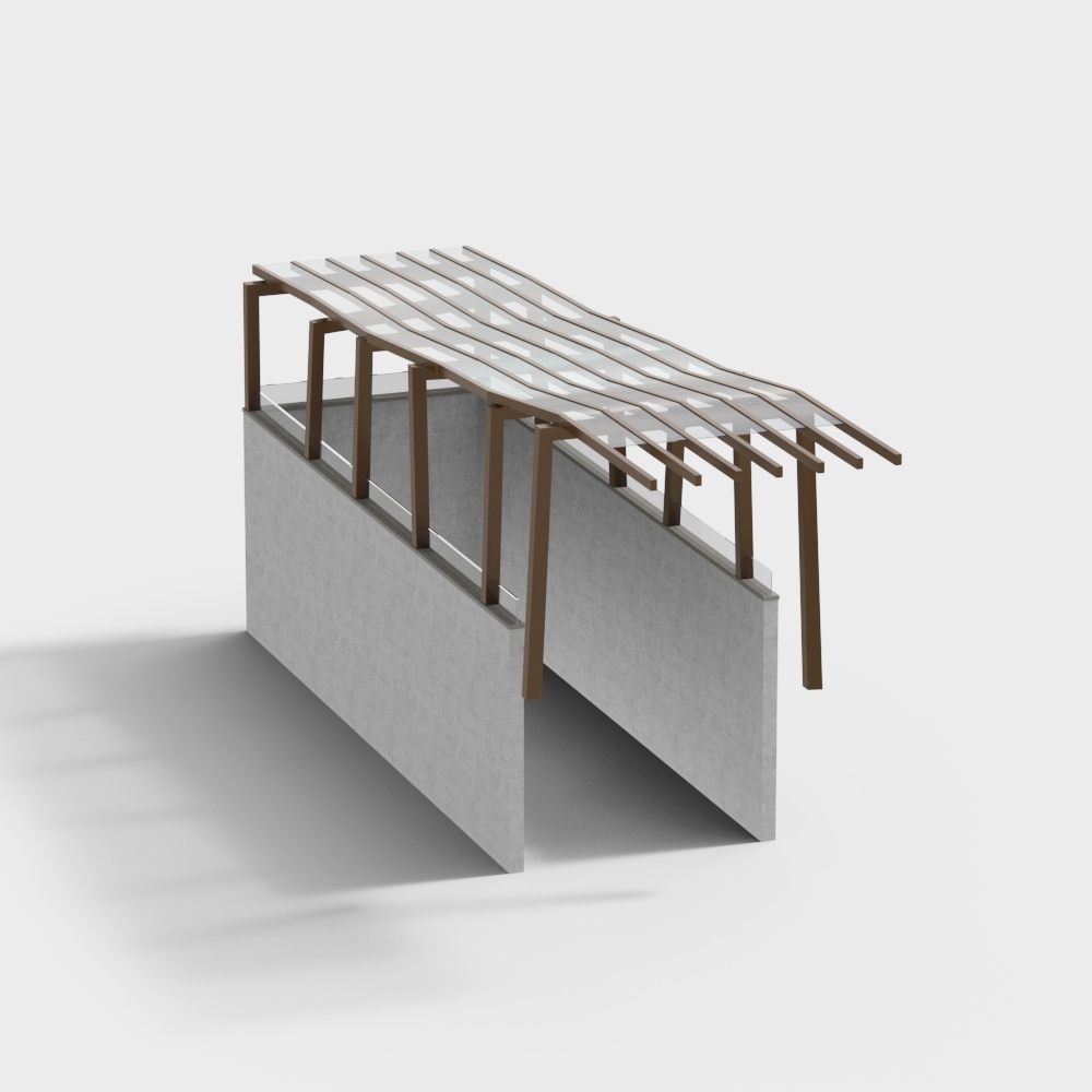 Square Chinese style underground passage entrance