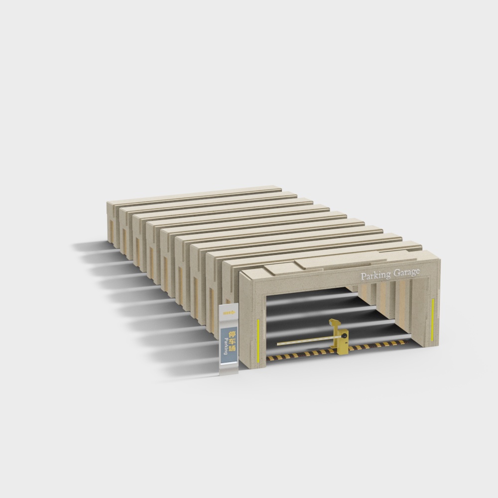 Modern underground passage entrance in office area