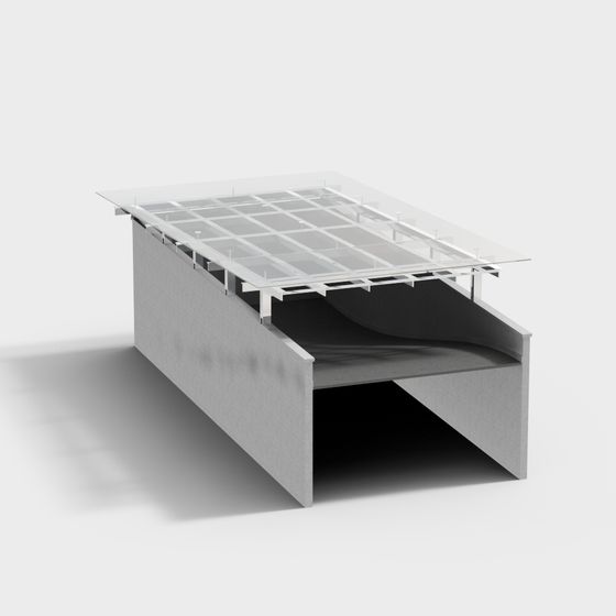 Concrete Corridor 3D model Design