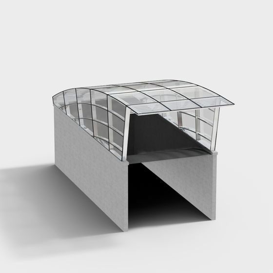 Urban Pedestrian Bridge 3D model