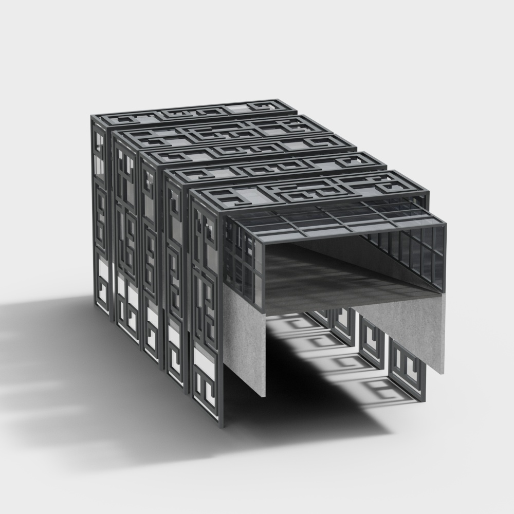 New Chinese-style underground passage entrance of the square