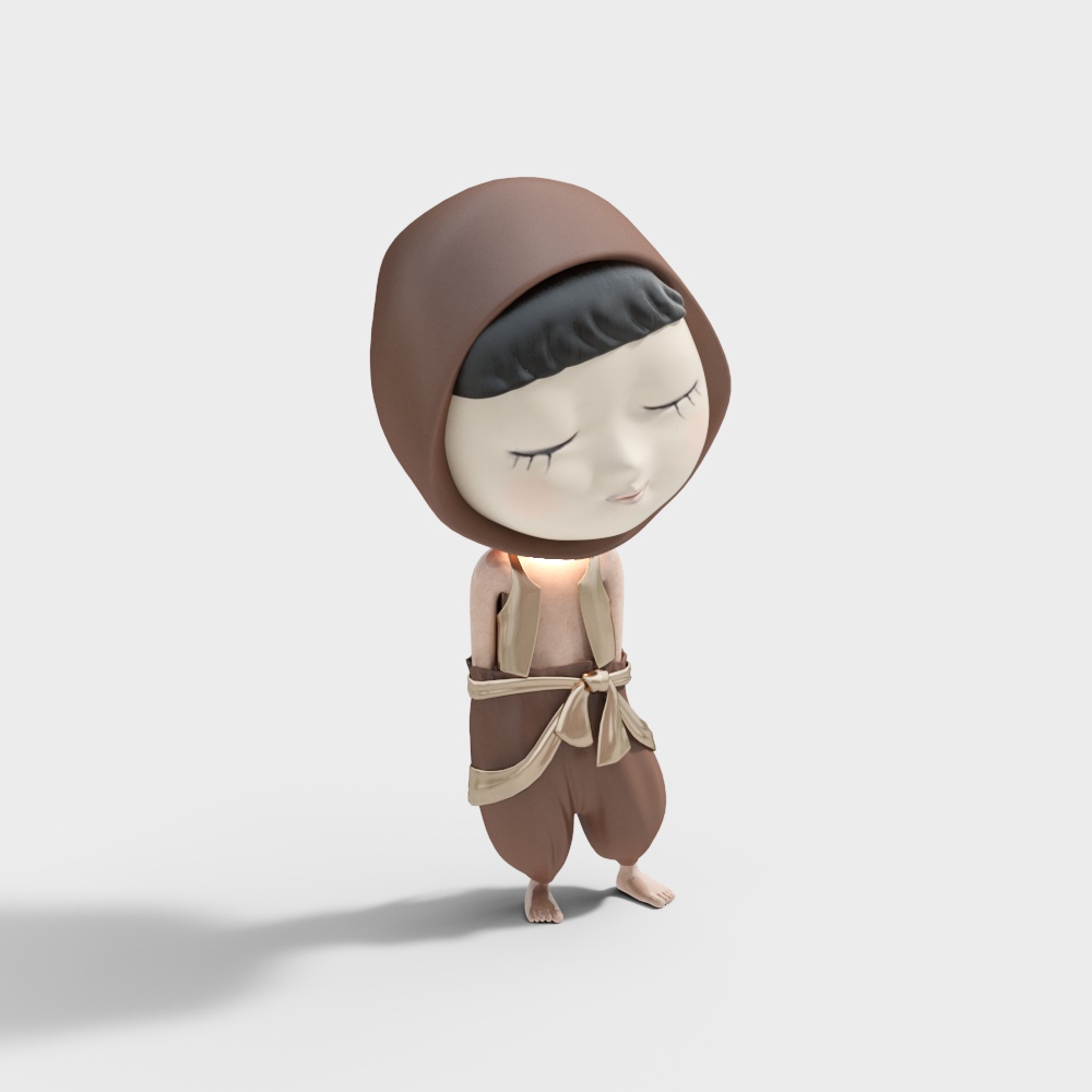 Meditating Monk 3D Model