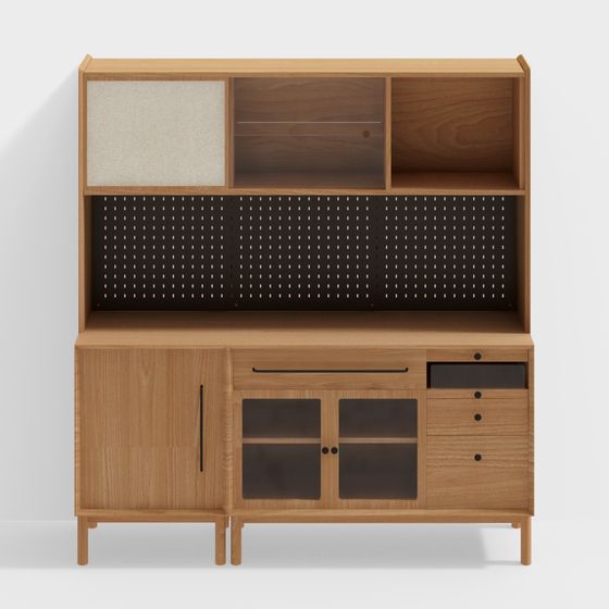 Nordic Style Storage Cabinet 3D model for Modern Spaces