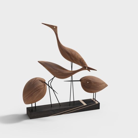 escultura de pájaros adornos