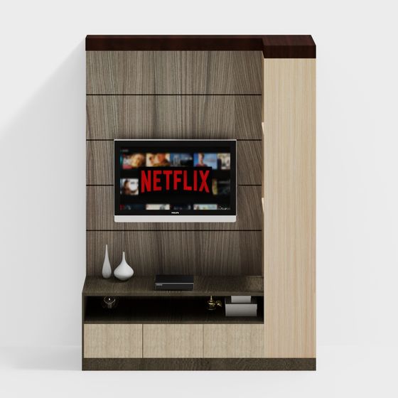 Elegant TV Cabinet 3D model for Modern Living Rooms