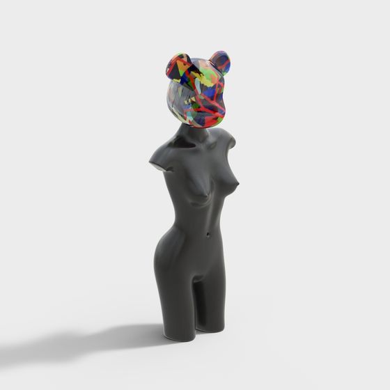 Abstract Bear Girl 3D model