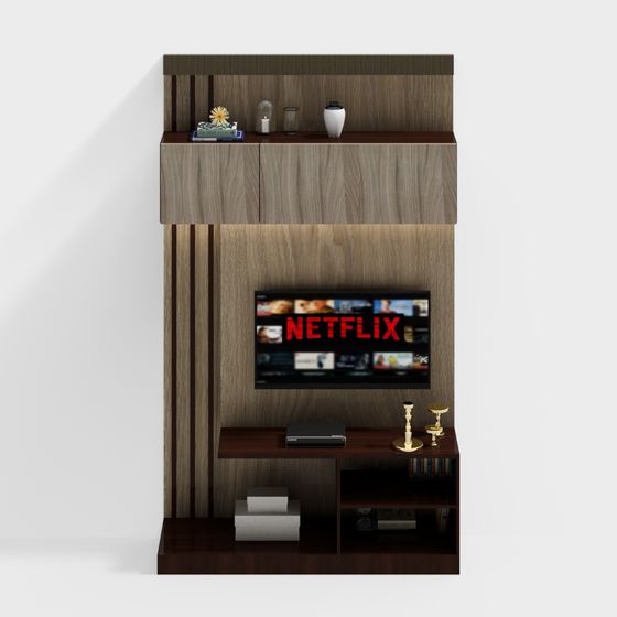 Stylish Modern TV Cabinet 3D Model for Homes