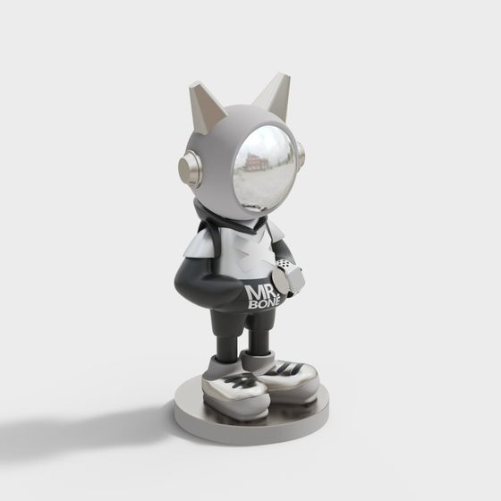 Mr. Bone Low-Poly 3D Model