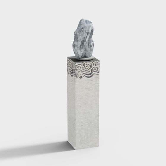 Stone Pillar and Unique Rock 3D model for Creative Projects