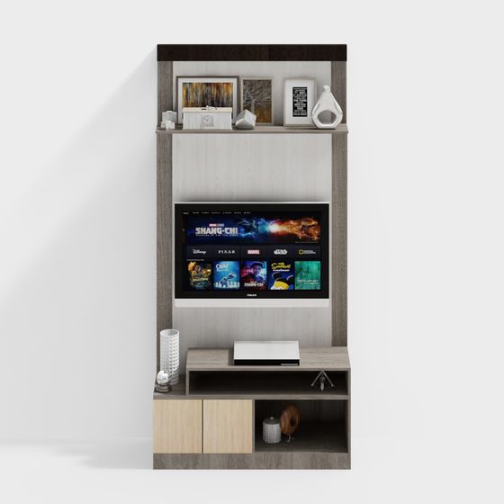 Stylish TV Stand 3D model for Modern Interiors
