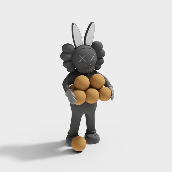 Charming Balloon Rabbit 3D model