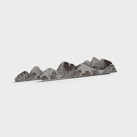 Chinese Ink Wash Mountains 3D model