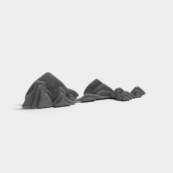 Low-Poly Rock Mountain 3D Model