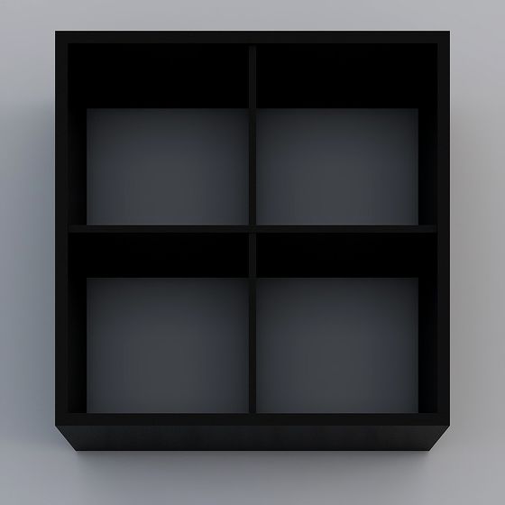 Stylish Low-Poly Bookshelf 3D model for Modern Interiors