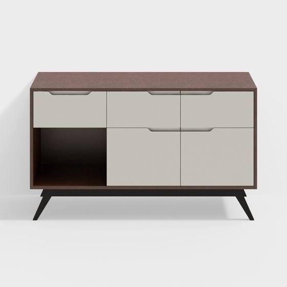 Mid-Century Modern Sideboard 3D model