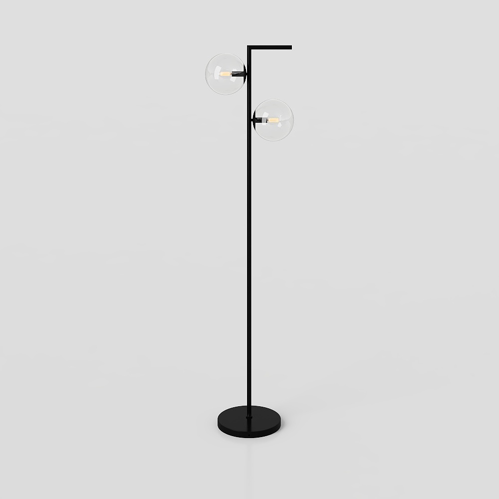 Modern Minimalist Double Sphere Floor Lamp 3D model