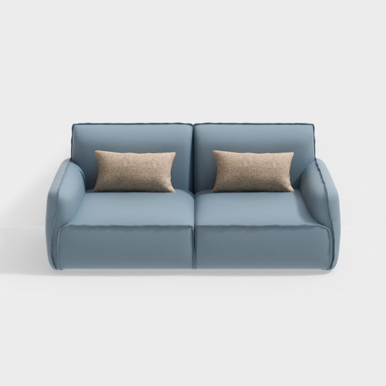 Elegant Low-Poly 3D Sofa Model