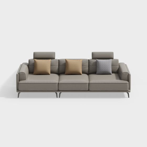 Urban Comfort Low-Poly Sofa 3D model for Modern Spaces