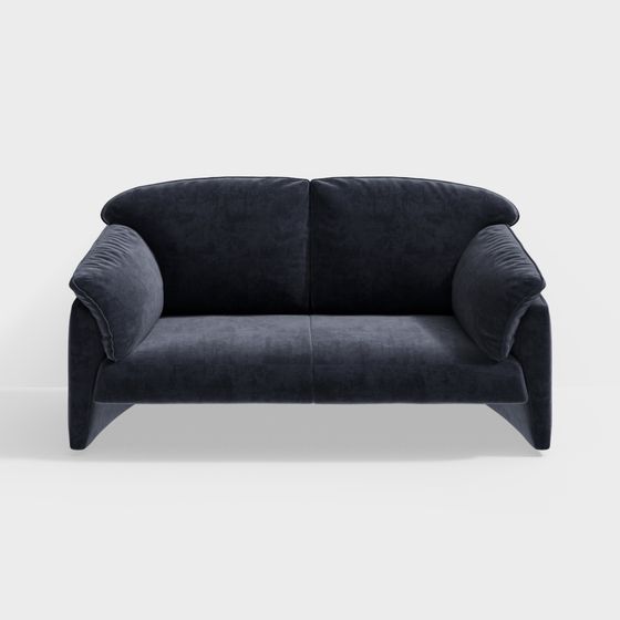 Elegant Low-Polygon 3D Model Sofa Design